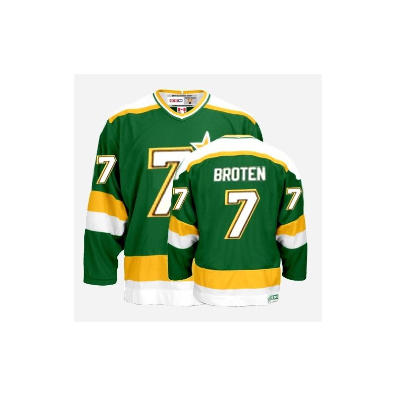 Cheap Neal Broten Stars Jersey #7 Green Throwback From China