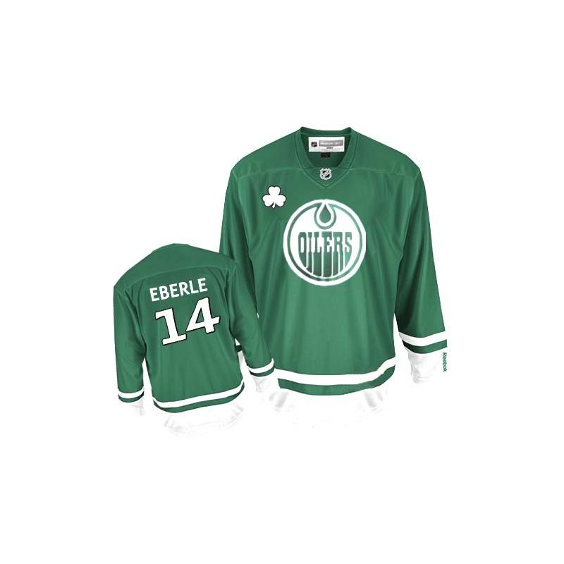 Cheap Jordan Eberle Oilers Jersey #14 St Patricks Day Green From China