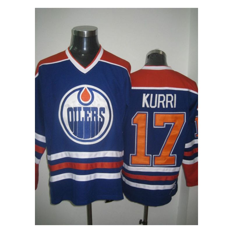 Cheap Jari Kurri Oilers Jersey #17 Blue From China