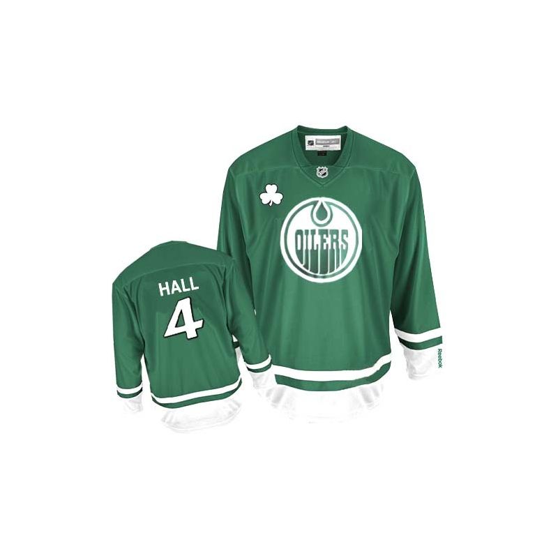 Cheap Taylor Hall Oilers Jersey #4 St Patricks Day Green From China