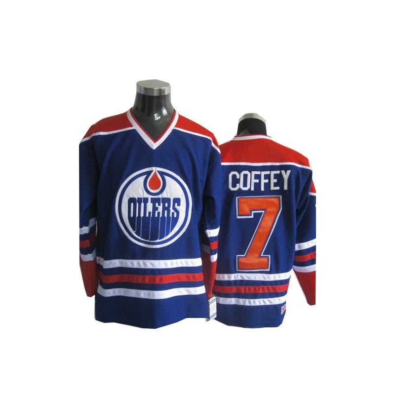 Cheap Paul Coffey Oilers Jersey #7 Blue From China