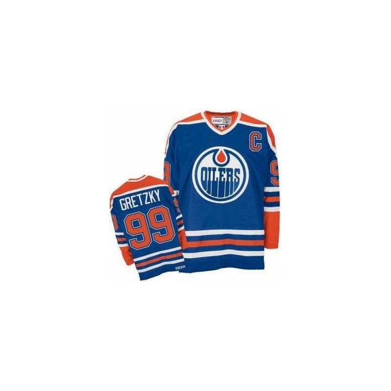 Cheap Wayne Gretzky Oilers Jersey #99 Blue Throwback From China