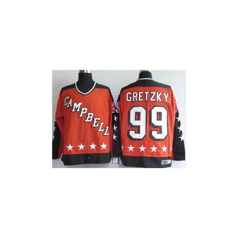 Cheap Wayne Gretzky Oilers Jersey #99 Orange All Star From China