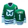 Cheap Mike Liut Whalers Jersey #1 Green Throwback From China