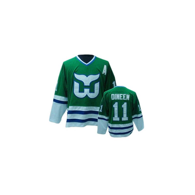 Cheap Kevin Dineen Whalers Jersey #11 Green Throwback From China