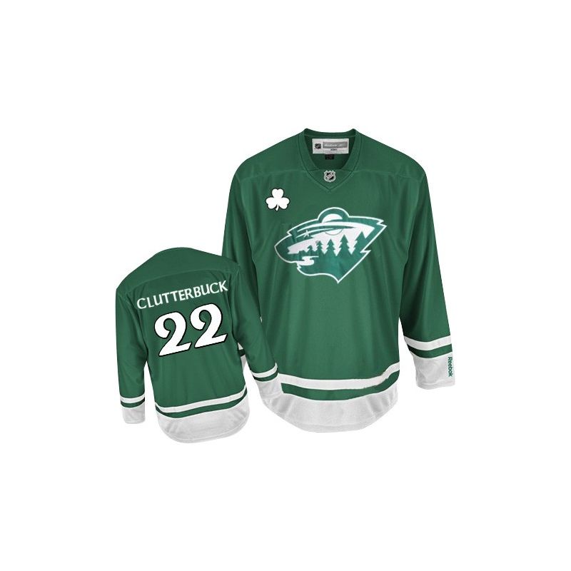 Cheap Cal Clutterbuck Wild Jersey #22 Green St Patricks Day From China