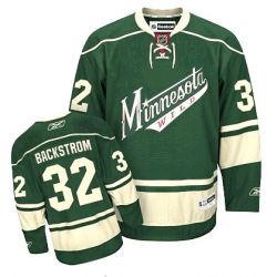 Cheap Niklas Backstrom Wild Jersey #32 Green From China