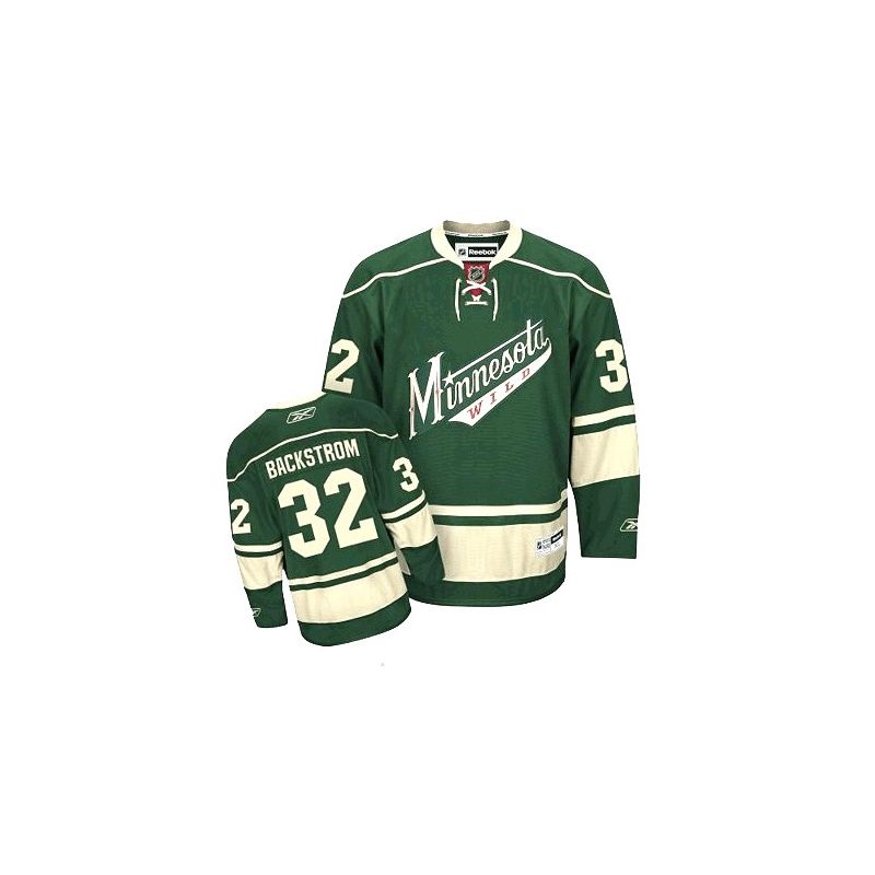 Cheap Niklas Backstrom Wild Jersey #32 Green From China