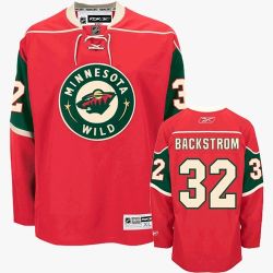 Cheap Niklas Backstrom Wild Jersey #32 Red From China