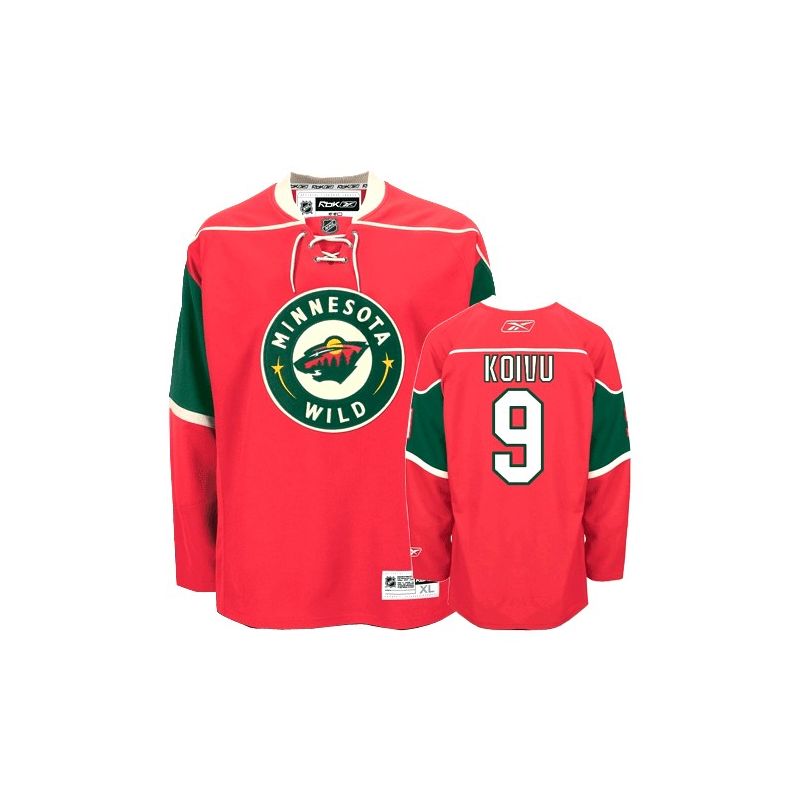 Cheap Mikko Koivu Wild Jersey #9 Red From China