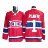 Cheap Jacques Plante Canadiens Jersey #1 Red From China