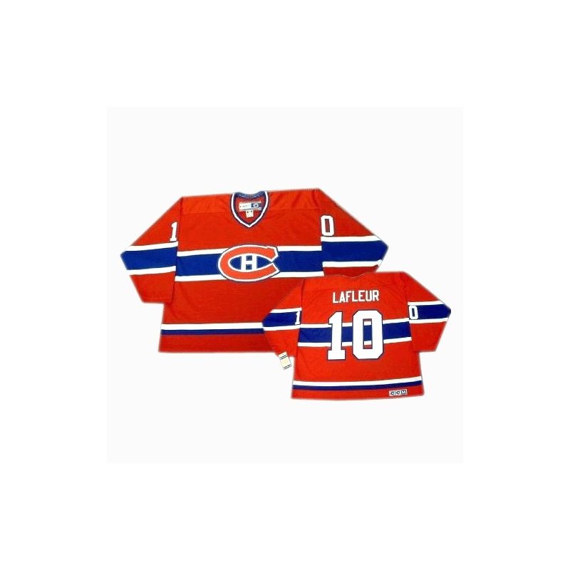 Cheap Guy Lafleur Canadiens Jersey #10 Red CH Throwback From China