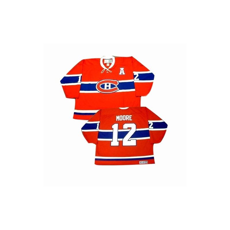 Cheap Dominic Moore Canadiens Jersey #12 Red Throwback From China