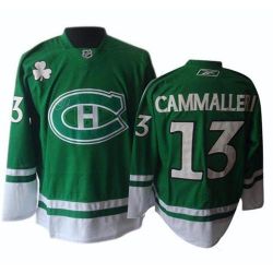 Cheap Michael Cammalleri Canadiens Jersey #13 Green St Patricks Day China