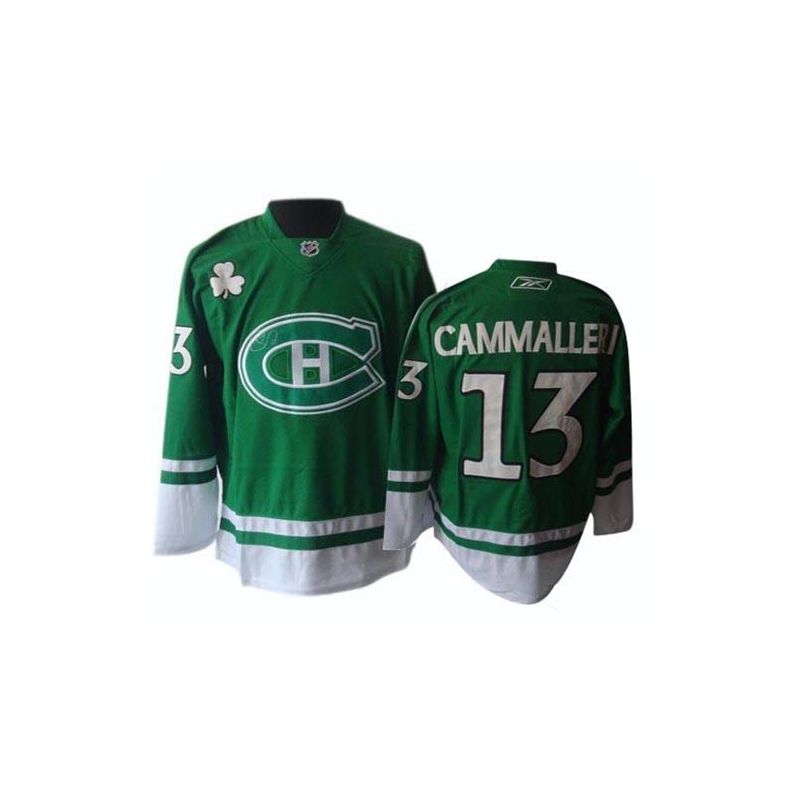 Cheap Michael Cammalleri Canadiens Jersey #13 Green St Patricks Day China