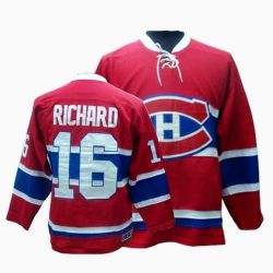 Cheap Henri Richard Canadiens Jersey #16 Red CH Throwback From China