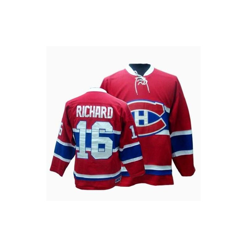 Cheap Henri Richard Canadiens Jersey #16 Red CH Throwback From China