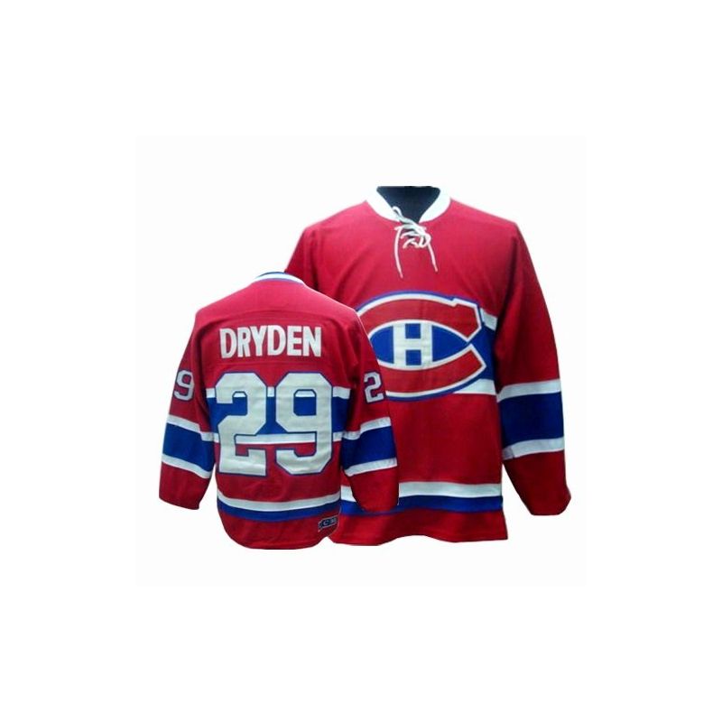 Cheap Ken Dryden Canadiens Jersey #29 Red CH Throwback From China