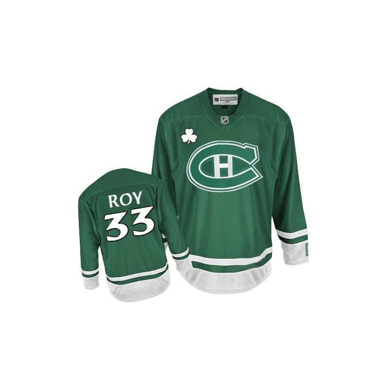 Cheap Patrick Roy Canadiens Jersey #33 Green St Patricks Day From China