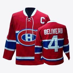 Cheap Jean Beliveau Canadiens Jersey #4 Red From China