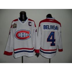 Cheap Jean Beliveau Canadiens Jersey #4 White Heritage Classic From China