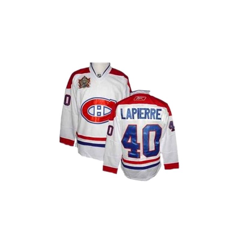 Cheap Maxim Lapierre Canadiens Jersey #40 White Road Heritage Classic Style