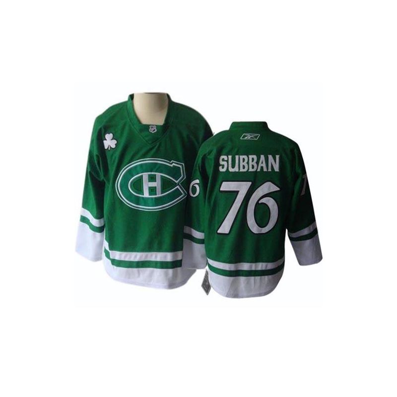 Cheap PK Subban Canadiens Jersey #76 Green St Patricks Day From China