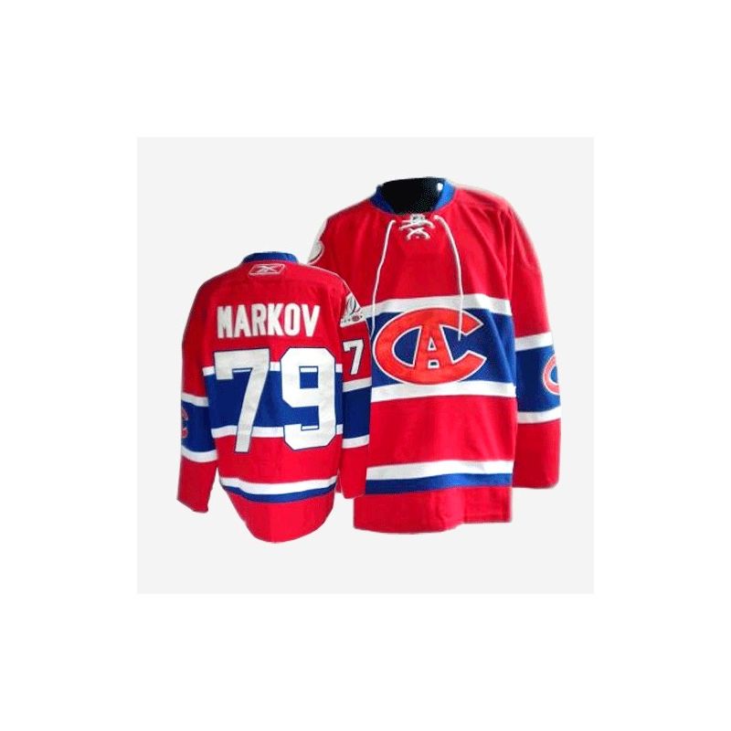 Cheap Andrei Markov Canadiens Jersey #79 Red CA From China