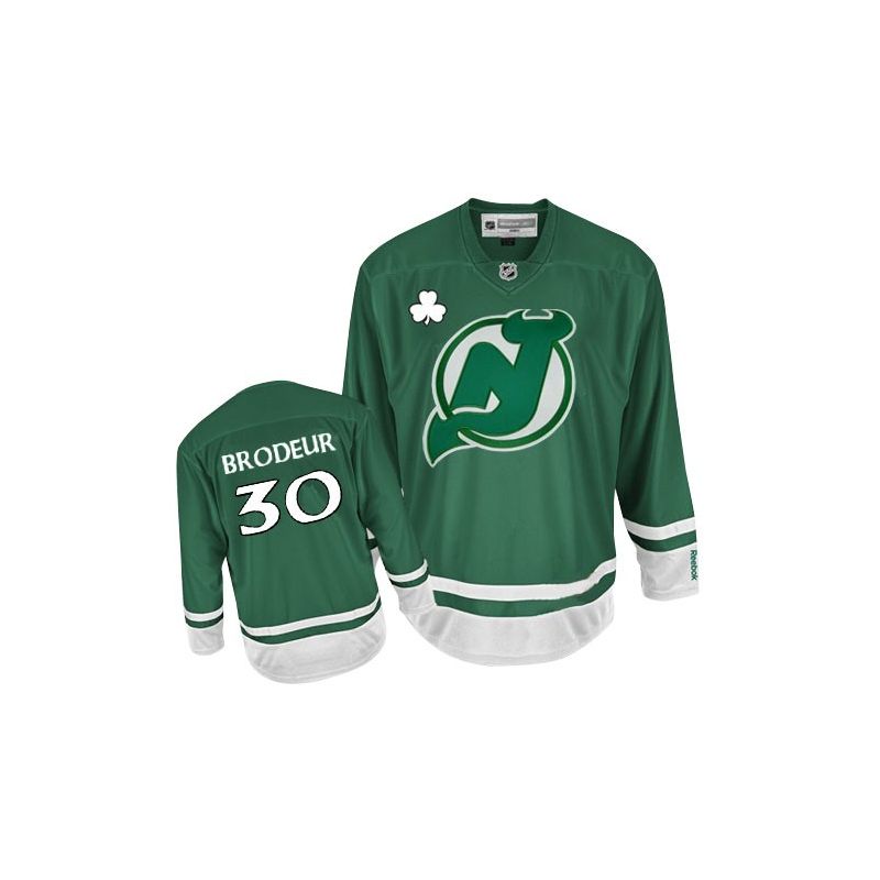 Cheap Martin Brodeur Devils Jersey #30 Green St Patricks Day From China