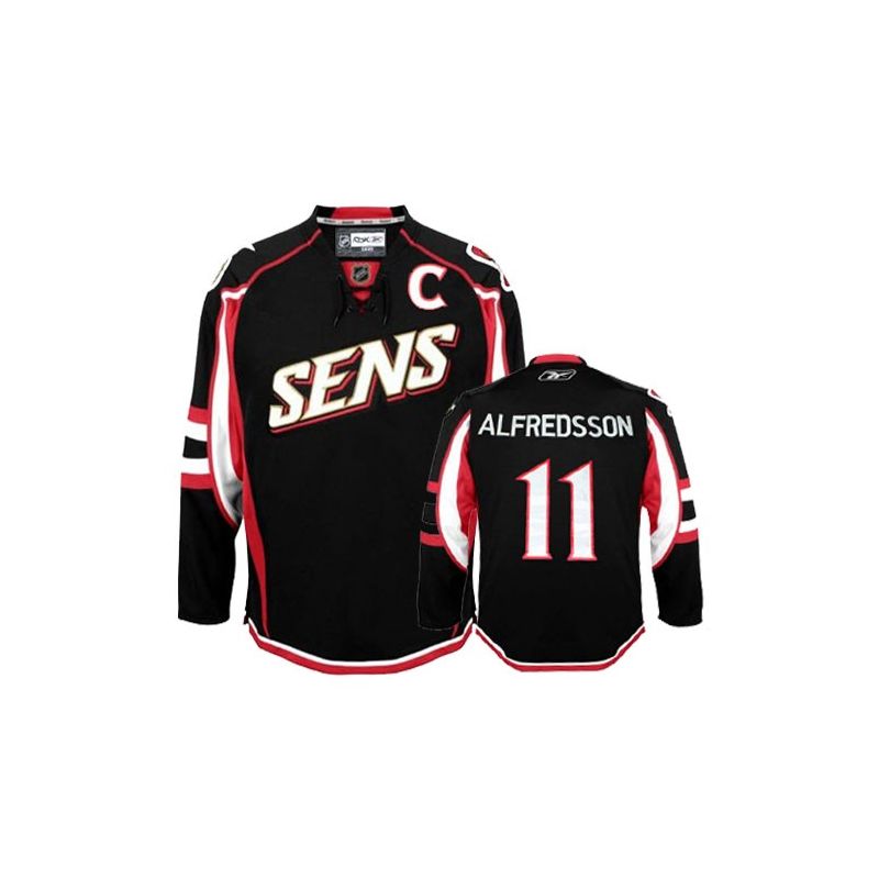 Cheap Daniel Alfredsson Senators Jersey #11 Black with C From China