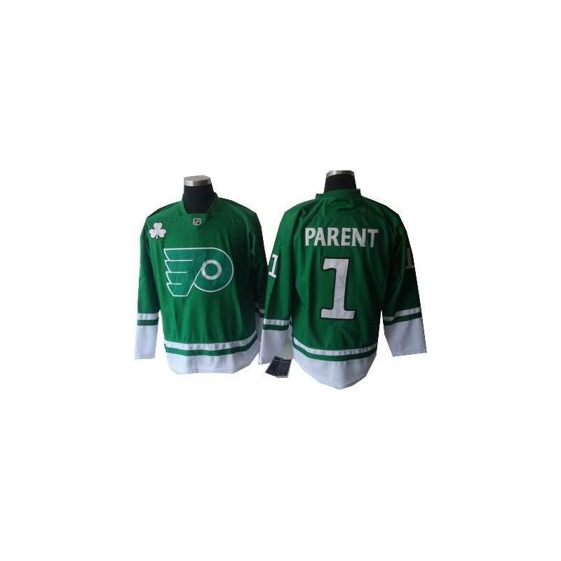 Cheap Bernie Parent Flyers Jersey #1 Green St Patricks Day From China