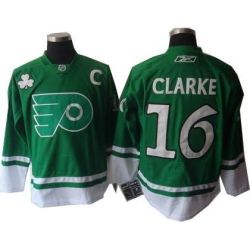 Cheap Bobby Clarke Flyers Jersey #16 Green St Patricks Day with C From China