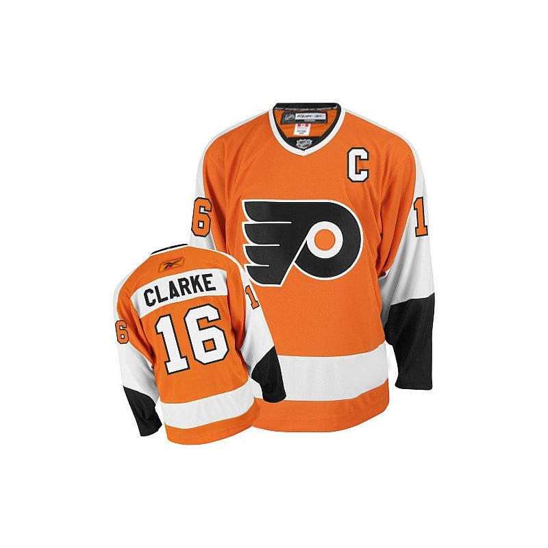 Cheap Bobby Clarke Flyers Jersey #16 Orange From China