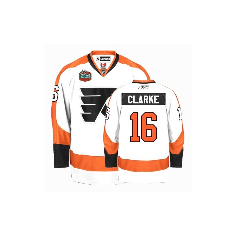 Cheap Bobby Clarke Flyers Jersey #16 White Winter Classic From China