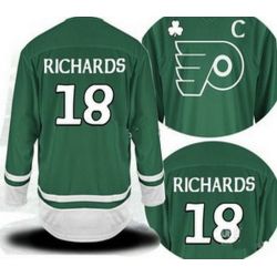 Cheap Mike Richards Flyers Jersey #18 Green St Patricks Day with C From China