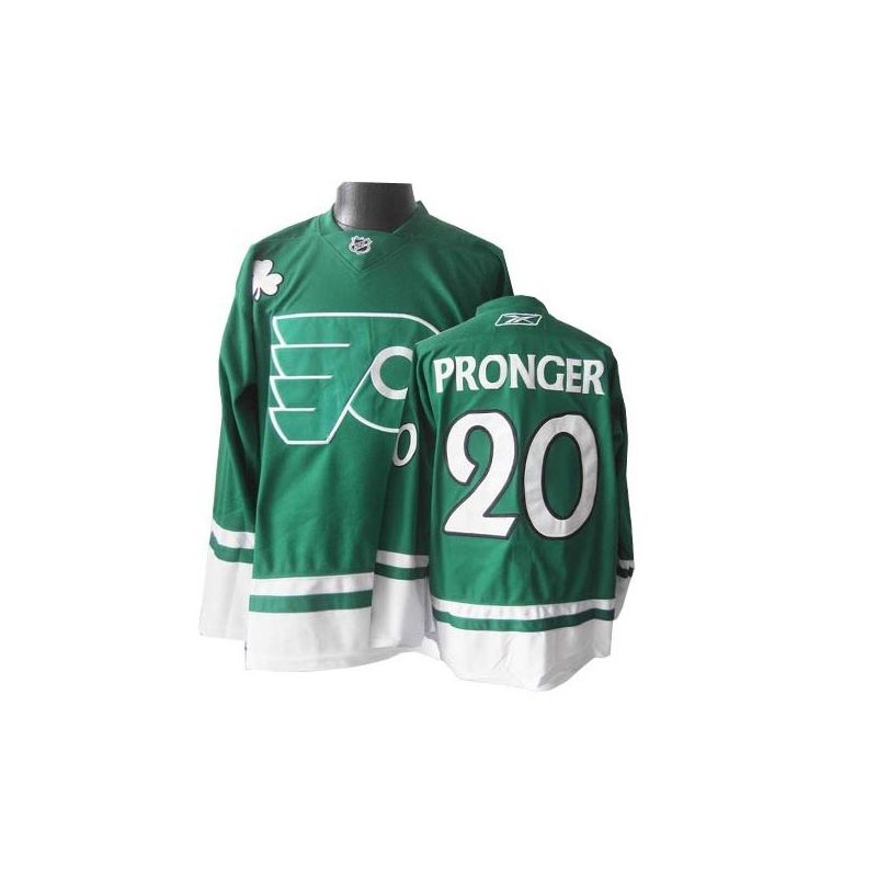 Cheap Chris Pronger Flyers Jersey #20 Green St Patricks Day From China