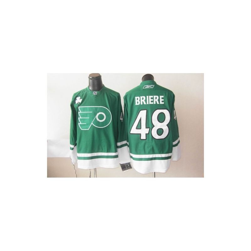 Cheap Danny Briere Flyers Jersey #48 Green St Patricks Day From China