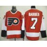 Cheap Bill Barber Flyers Jersey #7 Orange Throwback From China