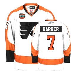 Cheap Bill Barber Flyers Jersey #7 White Winter Classic From China