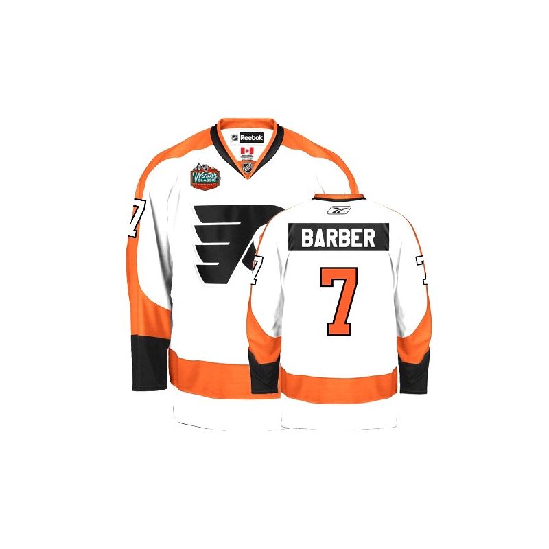 Cheap Bill Barber Flyers Jersey #7 White Winter Classic From China