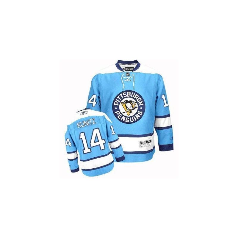 Cheap Chris Kunitz Penguins Jersey #14 Light Blue From China