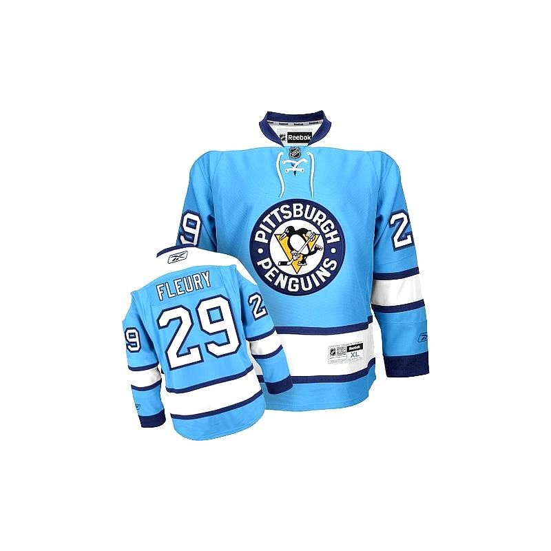 Cheap Andre Fleury Penguins Jersey #29 Light Blue From China