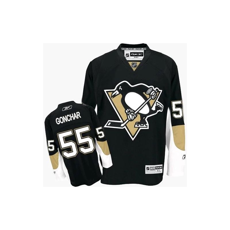 Cheap Sergei Gonchar Penguins Jersey #55 Black From China