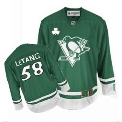 Cheap Kris Letang Penguins Jersey #58 Green St Patricks Day From China