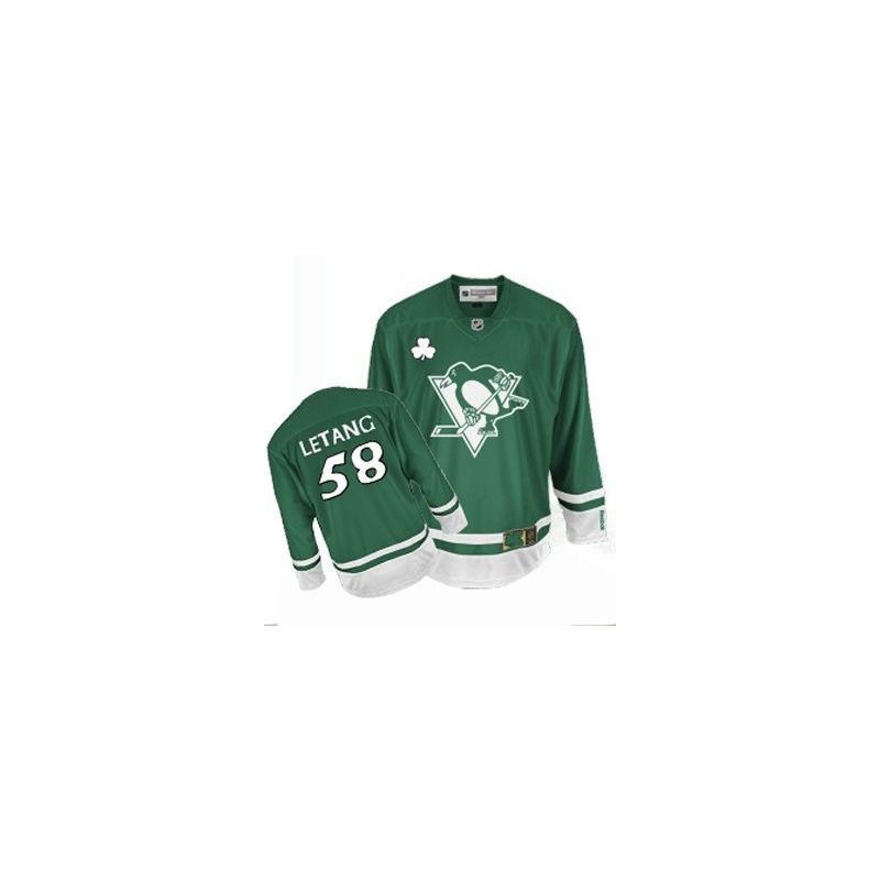 Cheap Kris Letang Penguins Jersey #58 Green St Patricks Day From China