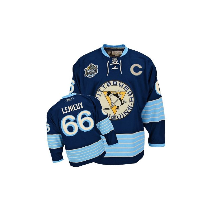 Cheap Mario Lemieux Penguins Jersey #66 Blue 2011Winter Classic From China