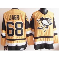 Cheap Jaromir Jagr Penguins Jersey #68 Yellow From China