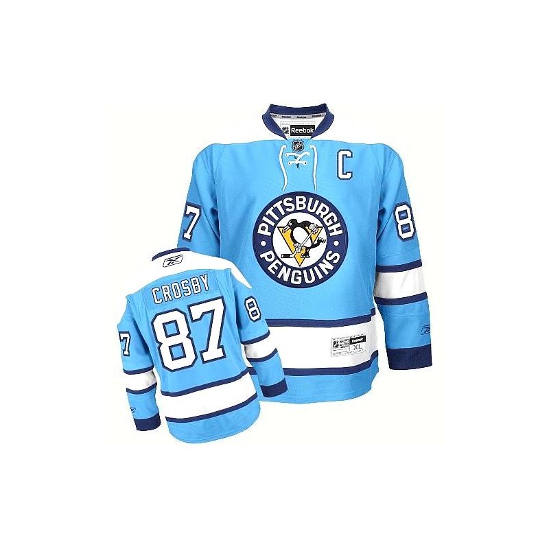 Cheap Sidney Crosby Penguins Jersey #87 Light Blue From China