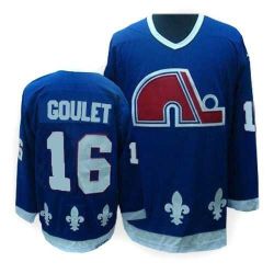 Cheap Michel Goulet Quebec Nordiques Jersey #16 Blue Throwback From China