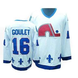 Cheap Michel Goulet Quebec Nordiques Jersey #16 White Throwback From China